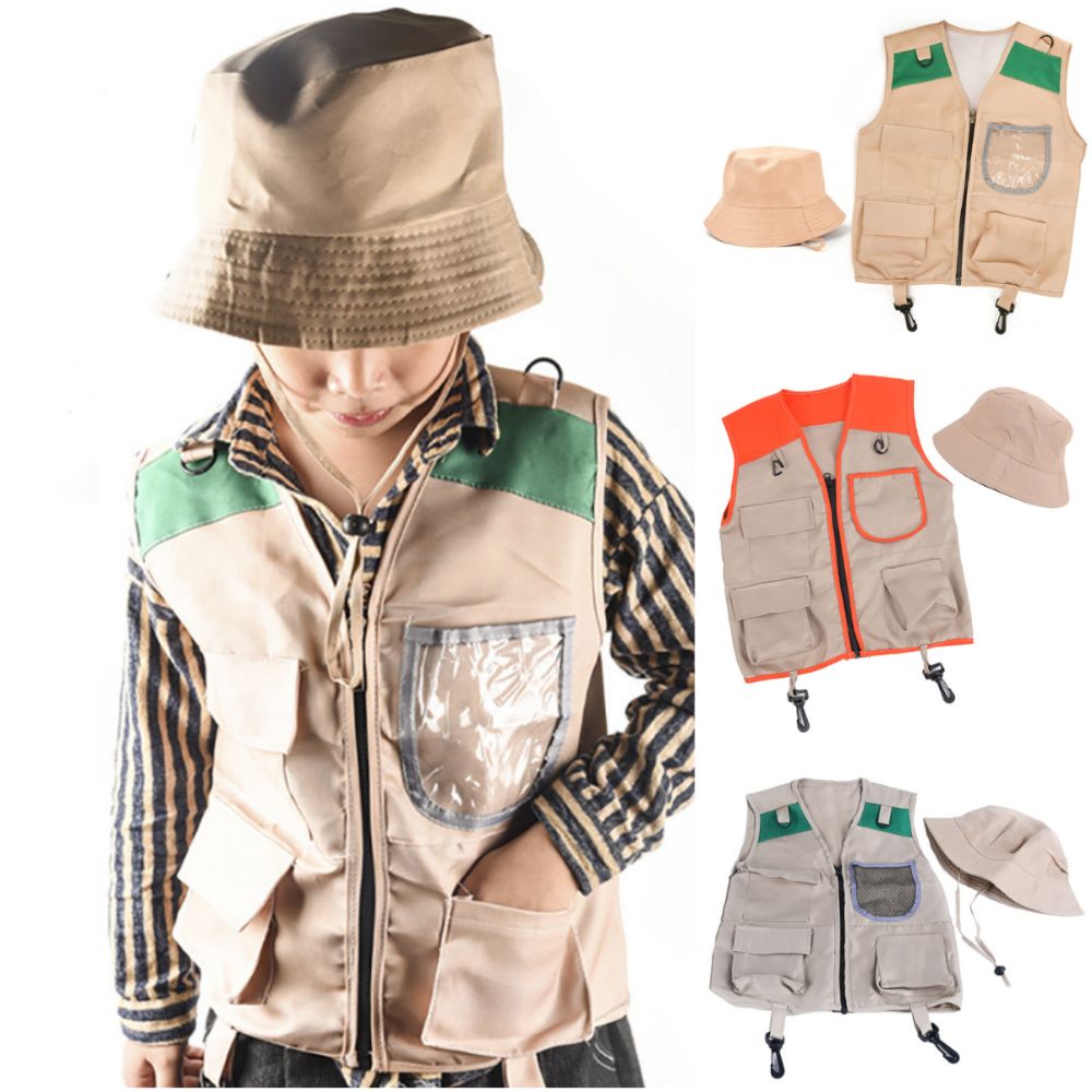 Outdoor Adventure Kit For Kids - Setelan Rompi dan Topi Petualang Anak-anak
